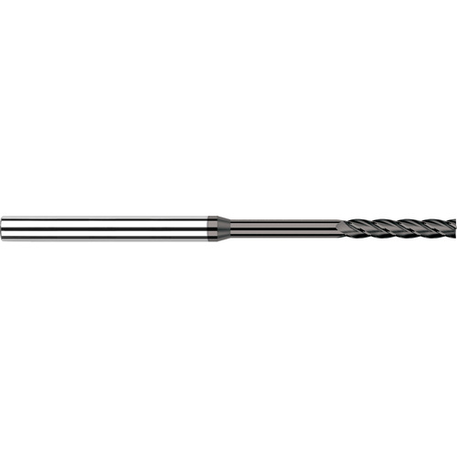 Diamond End Mills for Non-Ferrous Materials - CVD Diamond - 0.0200″ Cutter Diameter × 0.1000″ Length of Cut × 0.2000″ Reach Carbide Square End Mill, 4 Flutes, CVD Diamond Coated